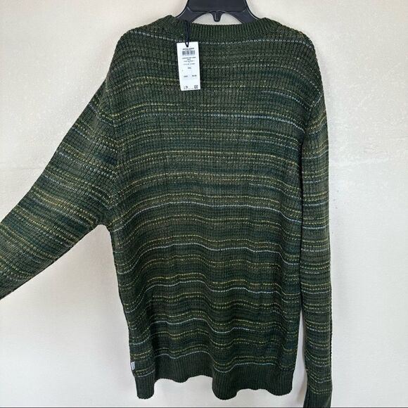 Jack & Jones Mens Crewneck Pullover Sweater Green Striped XXL - Picture 5 of 7